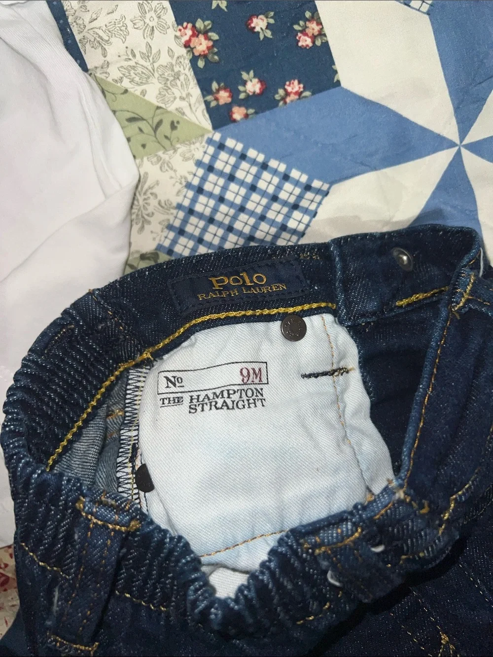 Ralph Lauren White Tee with Navy Blue Jeans